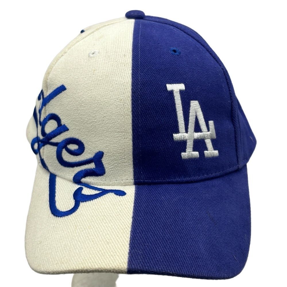 Los Angeles Dodgers Wavy Script Youth Hat Cream Blue MLB Strapback Juvenile